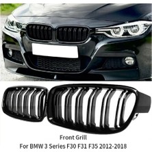 Caraks Bmw F30 3 Serisi Ön Panjur Izgara Böbrek Çift Kanal 2012 - 2018 Arası Piano Black 1. Kalite - Caraks