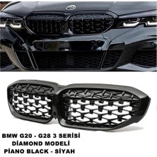 Caraks Bmw G28 3 Serisi Diamond Ön Panjur Izgara Böbrek Piano Black 2019 Sonrası 1. Kalite - Caraks