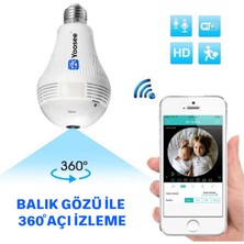 Yoosee 360° Balık Gözü Gece Görüşlü Wifi Ip 2mp Full Hd Kablosuz  Ampul Kamera