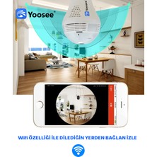 Yoosee 360° Balık Gözü Gece Görüşlü Wifi Ip 2mp Full Hd Kablosuz  Ampul Kamera