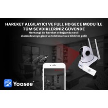 Yoosee 1080P Full Hd Wifi Ip Bebek Izleme Masa Üstü Akıllı Robot 3 Antenli Kablosuz Kamera