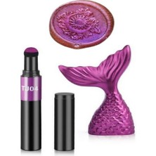 Profisher Mühür Mumu Reçine Pırıltı Titanyum Krom Toz Boyama Yastıklı Kalem Mor