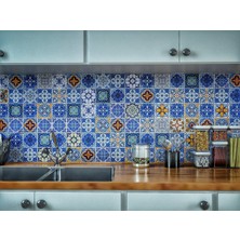 Ikbal Çini Seramik 10X10 Desenli Porselen Karo 5'li 1 Paket ICS14