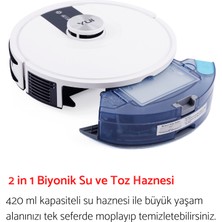 Yui S7 Nomopzone Özellikli Akıllı Robot Vacuum & Mop Süpürge Beyaz(Yui Türkiye Garantili)