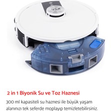 Yui S7 Plus Akıllı Çöp Istasyonlu Robot Vacuum & Mop Süpürge Beyaz(Yui Türkiye Garantili)