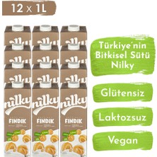 Nilky Fındık Sütü Glütensiz Bitkisel Bazlı Laktosuz Vegan 12x1 lt