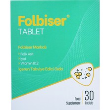 Pharmaser Folbiser Folik Asit Iyot Vitamin B12 Kadın Üreme Sağlığı 30 Tablet