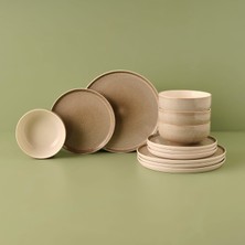 Bella Maison Glaze Stoneware 12 Parça 4 Kişilik Yemek Takımı Gri