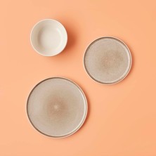 Bella Maison Glaze Stoneware 12 Parça 4 Kişilik Yemek Takımı Gri