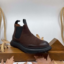 New Optimal 4712 Eva Taban Kahverengi Nubuk Erkek Deri Bot - Kahverengi