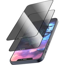 MTK Moveteck Apple iPhone 12 Pro Max Için Hayalet Ekran Koruyucu Privacy Kırılmaz Tam Kaplar Cam