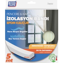 Boss Tape Epdm Kauçuk Pencere Kapı Izolasyon Bandı Beyaz 5MMX15MMX5MT