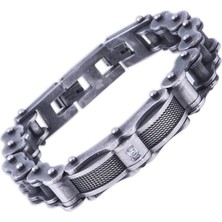 Nusnus Erkek Çelik Bileklik Cb 5006 Gümüş