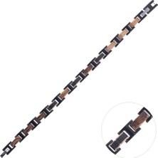 Nusnus Erkek Ahşap Çelik Bileklik Cb 5004