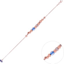 Nusnus Kadın Gümüş Bileklik Rose Gold Zrk 2160 6.6 gr