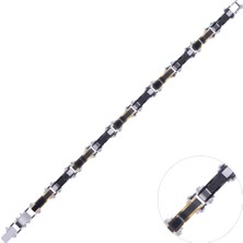 Nusnus Siyah Erkek Çelik Bileklik Cb 5005