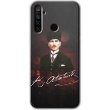 Bera Aksesuar P40 Lite E Kılıf Baskılı Kapak - Kemal Atatürk +Tam Kaplayan Mat Seramik