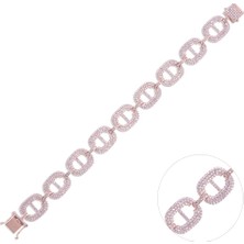 Nusnus Kadın Gümüş Bileklik Rose Gold Zrk 2160 15.10 gr