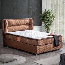 Setay Barselona İkili Set Çift Kişilik Baza Başlık - Kahve