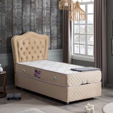 Setay Camelli İkili Set Tek Kişilik Baza Başlık - Bej