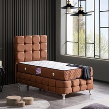 Setay Duke Lüx İkili Set Tek Kişilik Baza Başlık - Açık Kahve