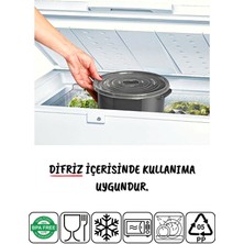 Nandy Home Mikrodalga ve Difrizde Kullanılabilen Saklama Kabı Seti Yuvarlak 6'lı Mürdüm