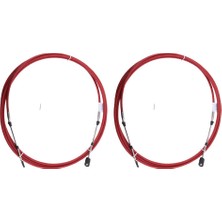 Lnshop 2 Parça 8ft Tekne Gaz Kelebeği Kontrol Kablosu Dıştan Takma Motor Kırmızısı (Yurt Dışından)
