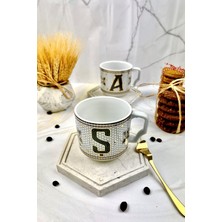 Arter Home Hermoni Monogram Porselen Harf Kupa - Ş Harfi