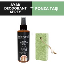 Mineroll Ayak Deodorant Sprey & Topuk Taşı (Ponza Taşı) Ayak Bakım Seti