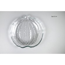 Heritage Cam Bal Kabağı Servis Tabağı Şeffaf 22 cm
