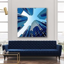 SML Tablo Gökdelen Manzara Şehir Inşaat Mühendisliği Yapı Denetim Kanvas Tablo