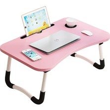 Miletus Laptop Sehpası Ders Çalışma Masası Çocuk Çalışma Yatak Sehpası Ders Masası Pembe