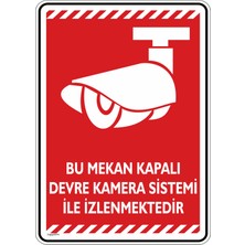 İsg Tabelam 25x35cm/kompozit/Bu Mekan Kapalı Devre Kamera Sistemi Ile Izlenmektedir/v2-1