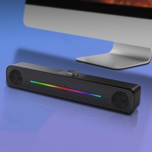 Techmaster E-3544 Oyuncu Gamer Telefon Bilgisayar Tablet Rgb Stereo USB Hoparlör Soundbar