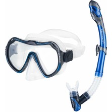 Aqua Speed Mask And Snorkel Set  Java + Elba Kol. 11 Mesh Bag Silicone, Polycarbonate, Tempered Glass Şnorkel