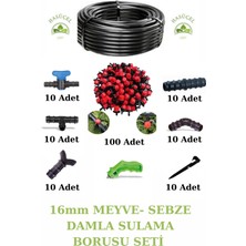 16MM Deliksiz Damla Sulama Borusu Hazır Set 400 Metre