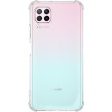 Caseworld Huawei P40 Lite ile Uyumlu Kapak Köşe Korumalı Airbag Antishock Silikon Şeffaf Kılıf