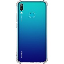 Kzy Huawei Y9 2019 ile Uyumlu Kapak Köşe Korumalı Airbag Antishock Silikon Şeffaf Kılıf