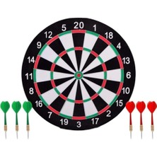 İmvula Orta Boy Dart Seti 36 CM Çift Taraflı Dart Hedef Tatası 6 Oklu