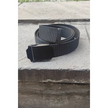 Gölge 4 cm Metal Tokalı Siyah Spor Kemer