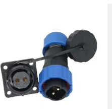 Powermaster SD16 Su Geçirmez 2 Pin 16 mm Dörtgen Konnektör (Fiş-Soket / Erkek-Dişi)
