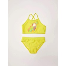 Baskılı Kız Çocuk Bikini Takım