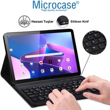 Microcase Lenovo Tab M10 3.nesil TB328FU ZAAG0003TR 10.1 Inch T328 Bluetooth Klavyeli Standlı Kılıf - Bkk1