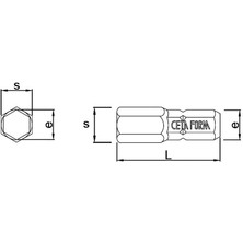 Ceta Form CB/516HX06 5/16" Darbeli Allen Bits Uç 6X30 Mm