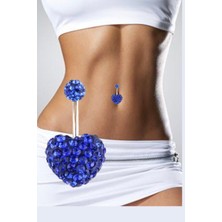 Ares Collection Cerrahi Çelik Şambala Kalp Göbek Piercingi