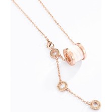 Chavin Roma Rakamlı Beyaz Rose Kap. Bayan Kolye ET48BY