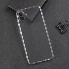 Fibaks Samsung Galaxy A04E Kılıf Kamera Korumalı Renksiz Şeffaf Esnek Silikon Kapak