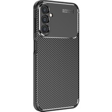 Fibaks Samsung Galaxy A34 Kılıf Rugged Armor Darbe Emici Uzun Ömürlü Dayanıklı Parmak İzi Yapmaz Karbon Tasarım Negro Silikon Kapak