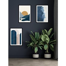 Notpa 3 Parça Çerçeve Görünümlü Mdf Tablo MAVISOYUT01 (Çerçeve Görünümlü) Dekorize Mdf Tablo Seti