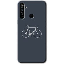 Bera Aksesuar Realme 5i Kılıf Baskılı Kapak - Bike +Tam Kaplayan Mat Seramik